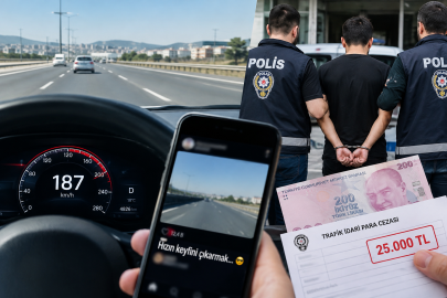 İzmir’de 187 kilometre hız görüntüsünü paylaşana 25 bin TL ceza