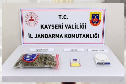 Kayseri’de uyuşturucu operasyonu: 1 kilo 10 gram esrar ele geçirildi