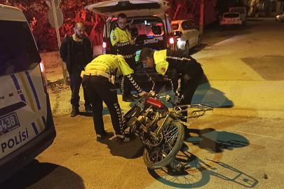 Kazaya karışan motosiklet inşaat bahçesinde bulundu