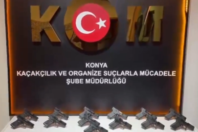 Konya’da 163 ruhsatsız tabanca ele geçirildi: 5 tutuklama