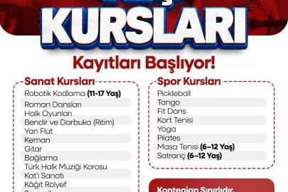 Menteşe Belediyesi kış kurslarına kayıtlar başladı