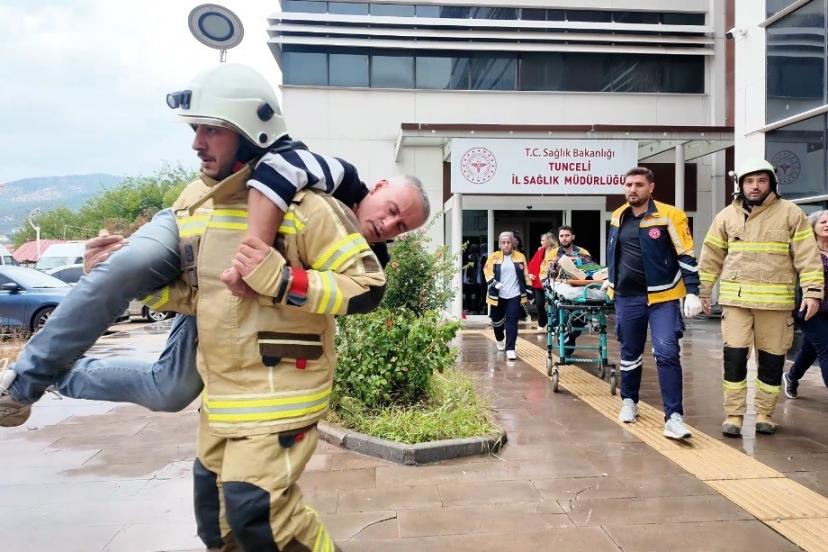 Tunceli’de deprem ve yangın tatbikatı