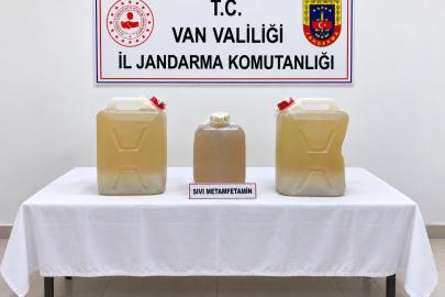 Van’da 34 kilo sıvı metamfetamin ele geçirildi