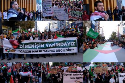 Van’da Aksa Tufanı'nın 3'üncü yılında binlerce kişi Gazze için yürüdü