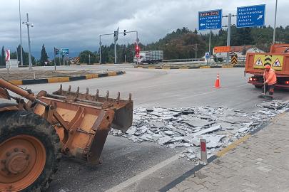 Yola granit plaka düşüren şoföre cezası